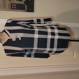Black and White Checkered Women's Top